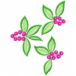 Flowers And Tree Embroidery Design 2